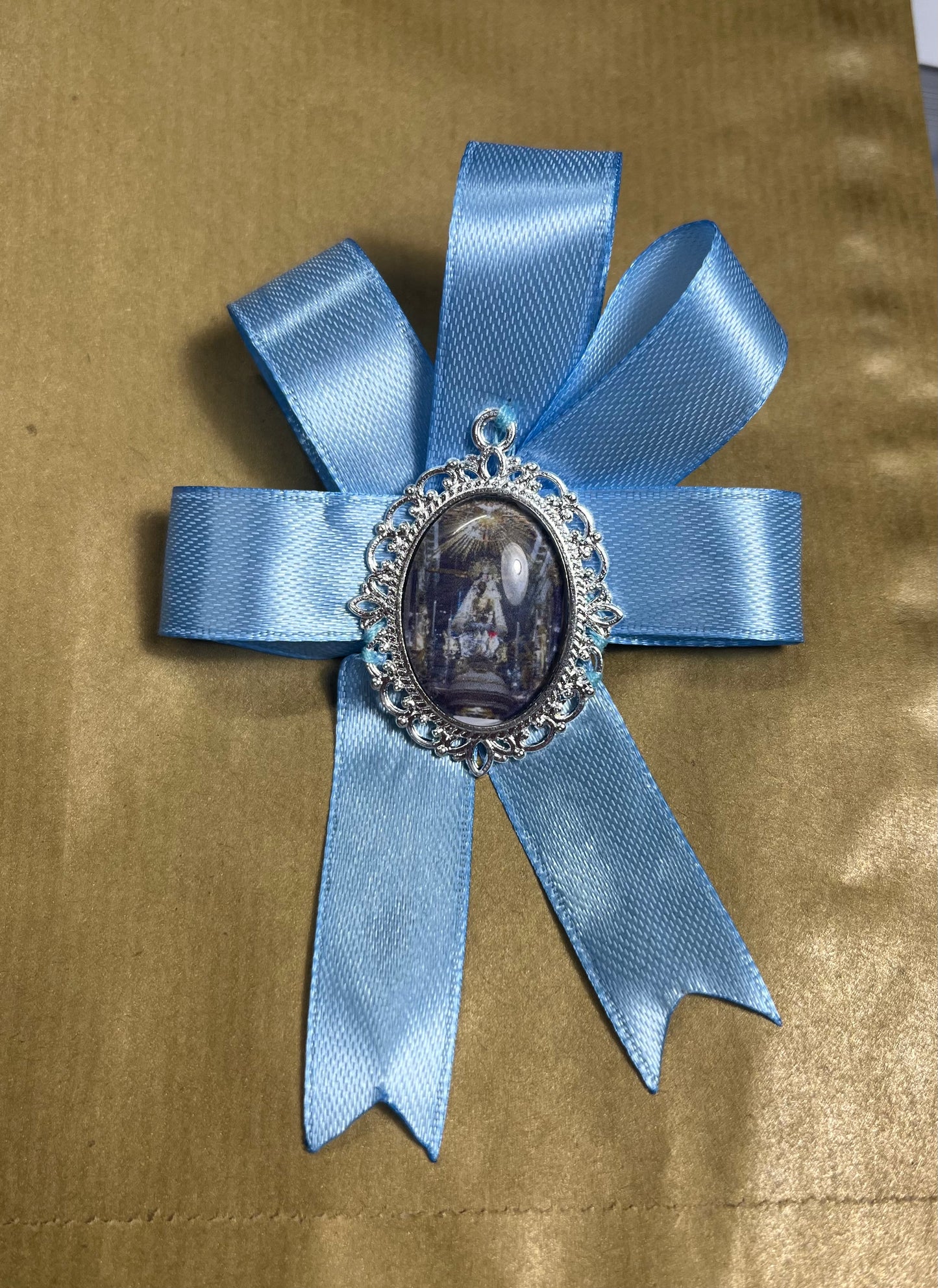 Medalla Caramba lazo VIRGEN DE LOS DESAMPARADOS en color ORO o PLATA