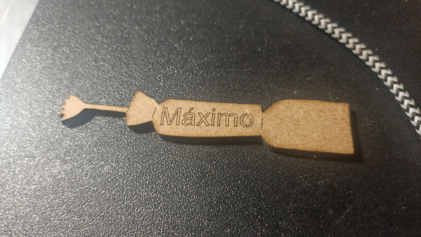 Pin chapa Petardo para Niño con Nombre.