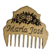 PEINETA, PETARDO O LLAMA DE MADERA.PERSONALIZADO. Varios acabados, diseños y broches