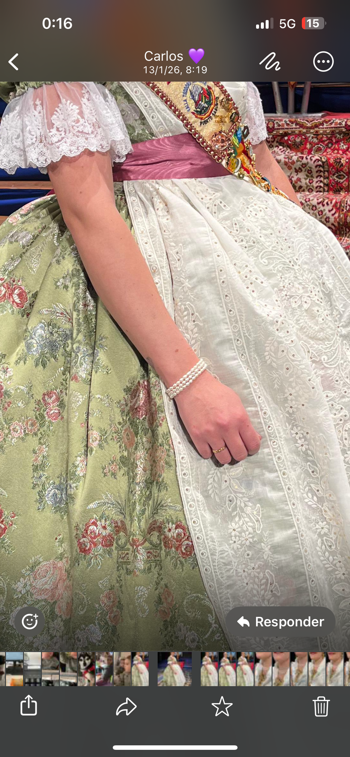 Conjunto Collar y Pulsera Perlas Naturales Cultivadas 3 Vueltas