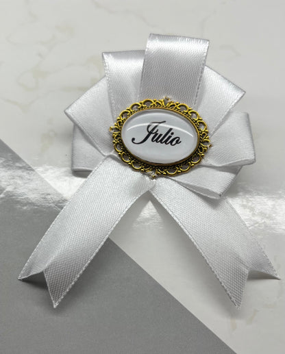 Medalla Caramba lazo CON NOMBRE, NOMBRE y CARGO, INICIAL o INICIALES, JOTA o FRASE varios acabados ORO o PLATA