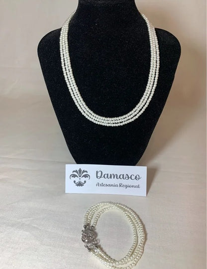 CONJUNTO Collar y Pulsera 3 Vueltas a l'Antiga