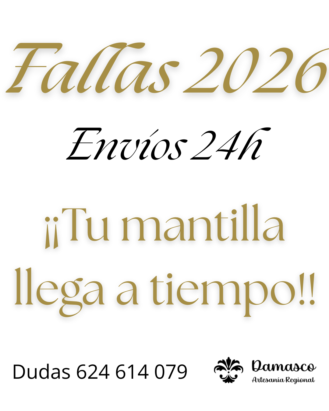 Mantilla Flores de Media Luna para ,FALLERA Blanca. Modelo Belma