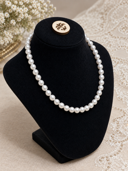 Conjunto de Collar y Pulsera de Perlas 1 vuelta Con Broche o Lazo