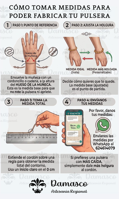 CONJUNTO Collar y pulsera 7 vueltas a l'ANTIGA de Perlas