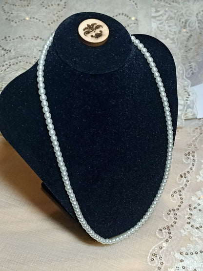 Conjunto de Collar y Pulsera de Perlas 1 vuelta Con Broche o Lazo
