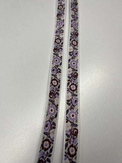 Lligacames Floral Blanco y Morado