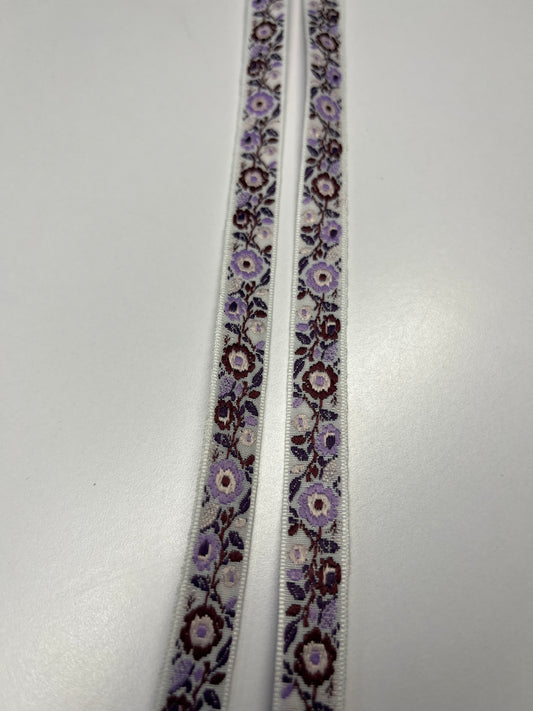 Lligacames Floral Blanco y Morado