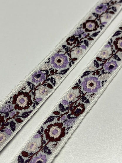 Lligacames Floral Blanco y Morado